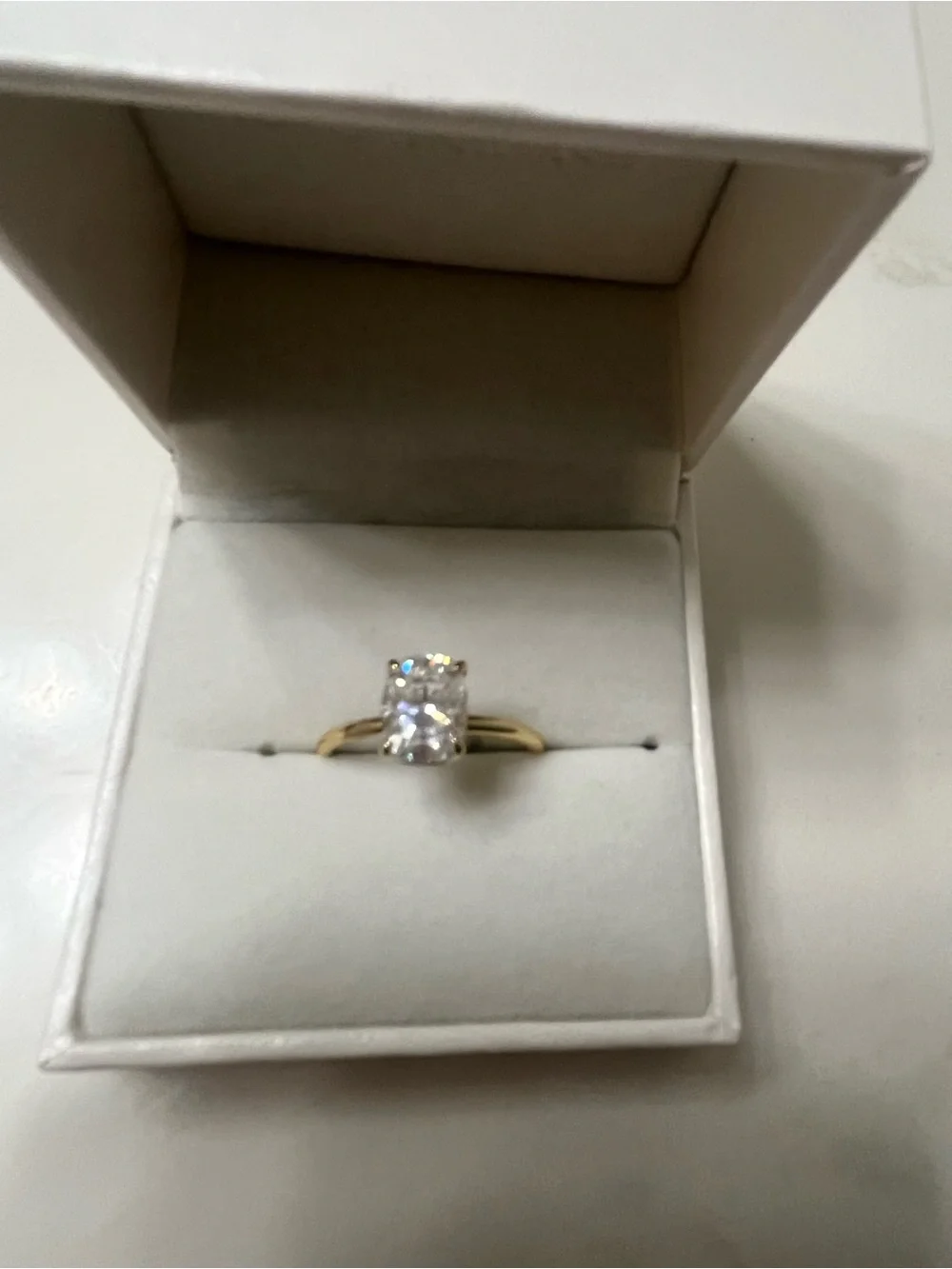 Maxine of Hollywood Gold Ring with Clear Stone